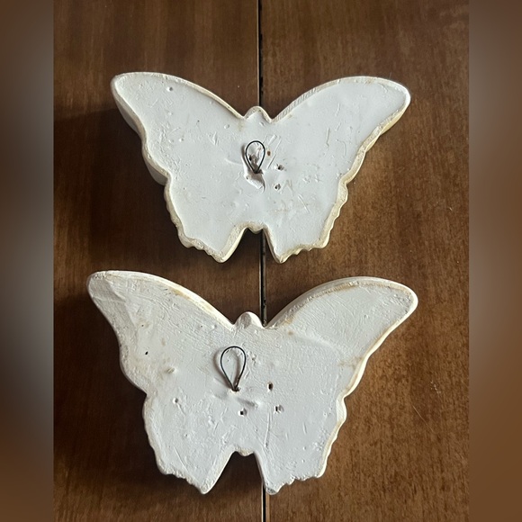 VTG 1983 Miller Studio Chalkware Butterfly pair Plaques Wall decor/hanging - Picture 3 of 5